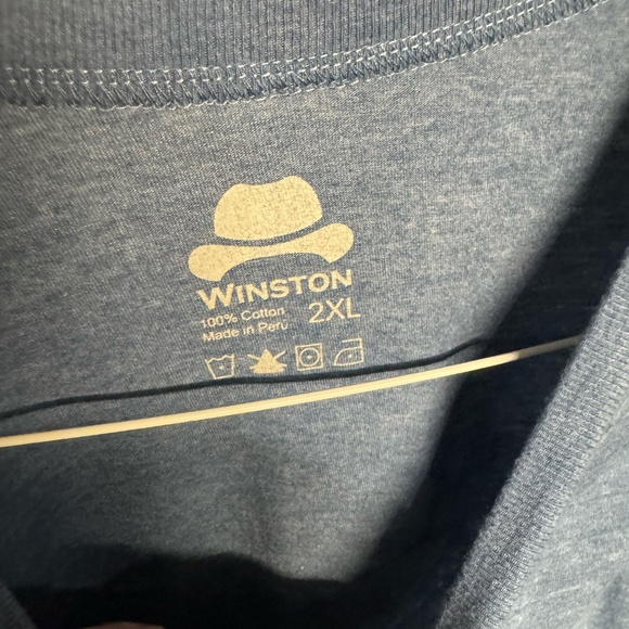 Winston long sleeve T-shirt with INSTINCT words on it.  Blue size XXL - Picture 3 of 3